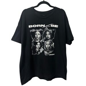 ITZY 2nd World Tour Born To Be Black Graphic T-Shirt XL K-Pop Concert Merch